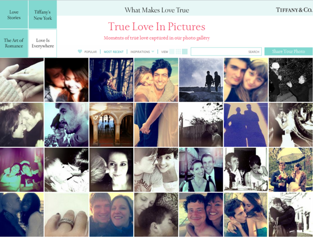 tiff Tiffany's crowd-sourced images depicting couples in true love