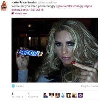 Katie Price Snickers